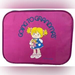 Vintage Mercury Girls Luggage Pink Suitcase Going to Grandma's